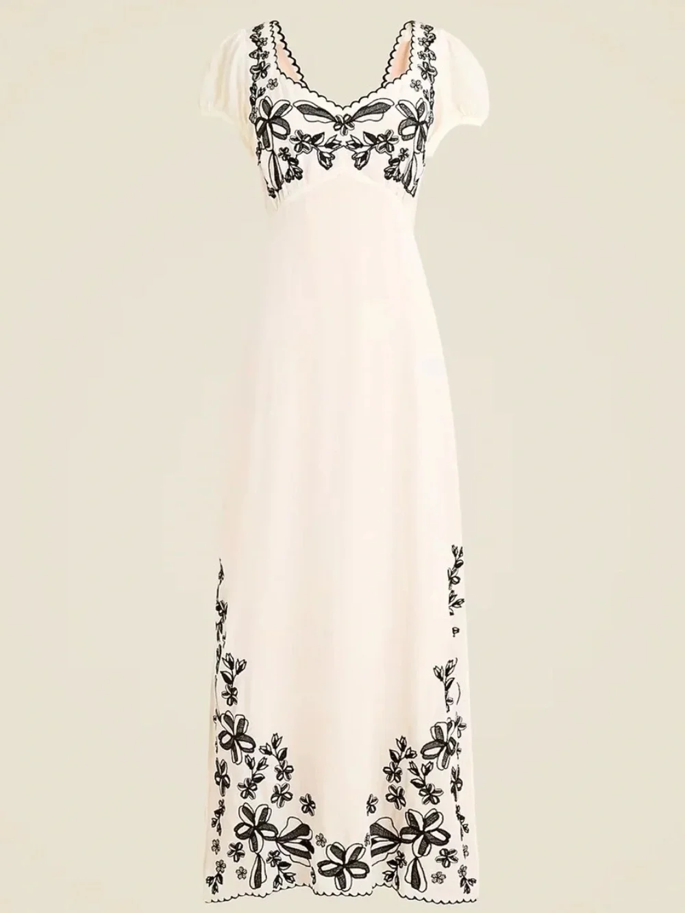J. Crew Embroidered Empire Waist Modi Slip Dress NEW NWT